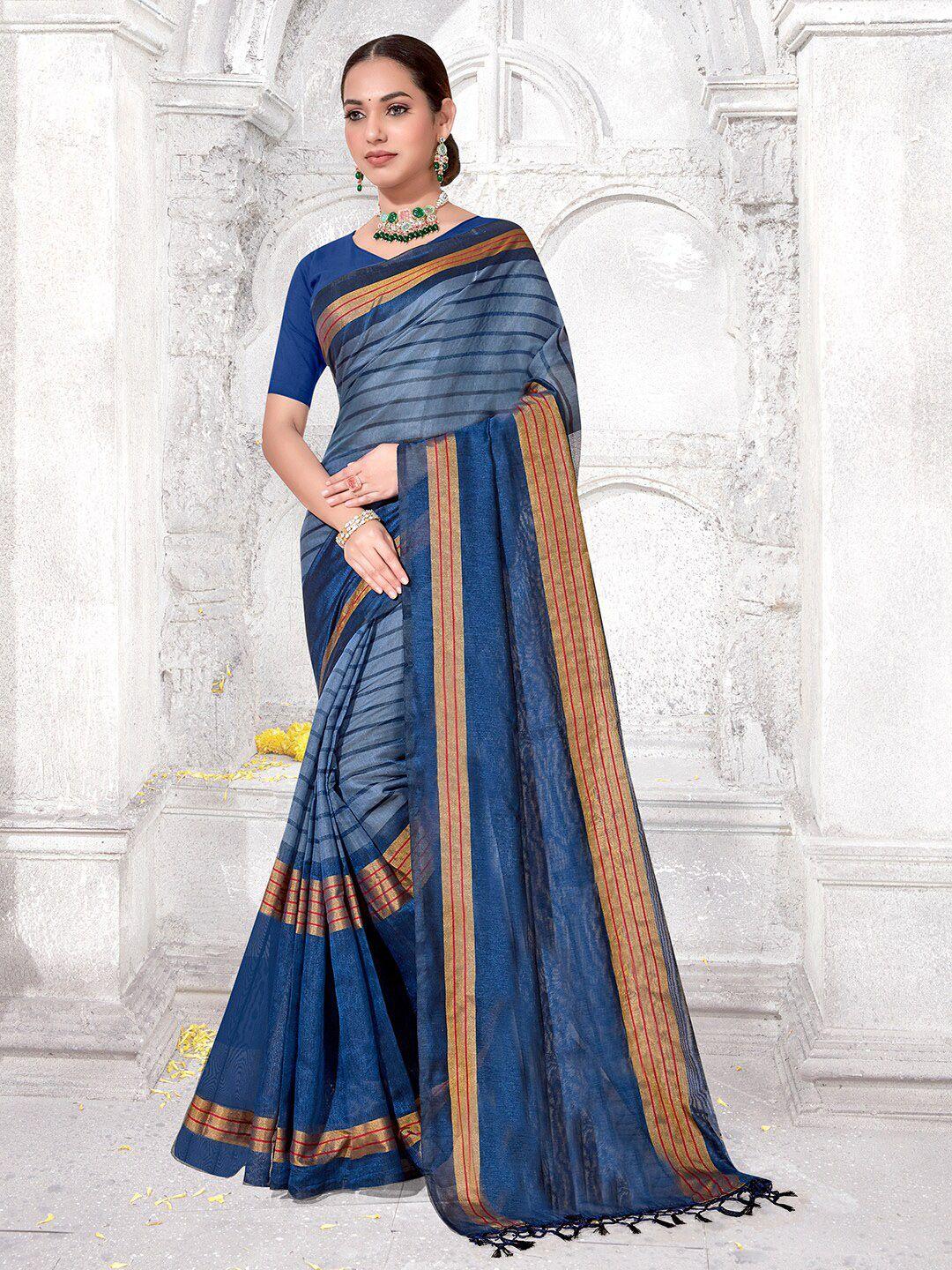 anouk striped zari saree