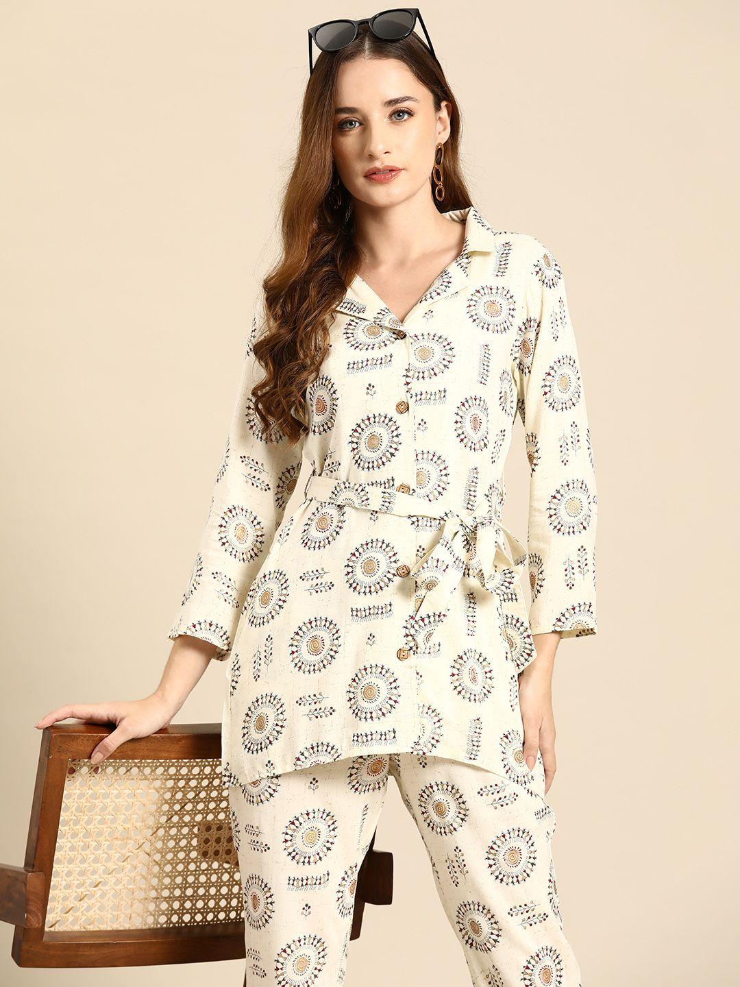 anouk tribal printed co-ords