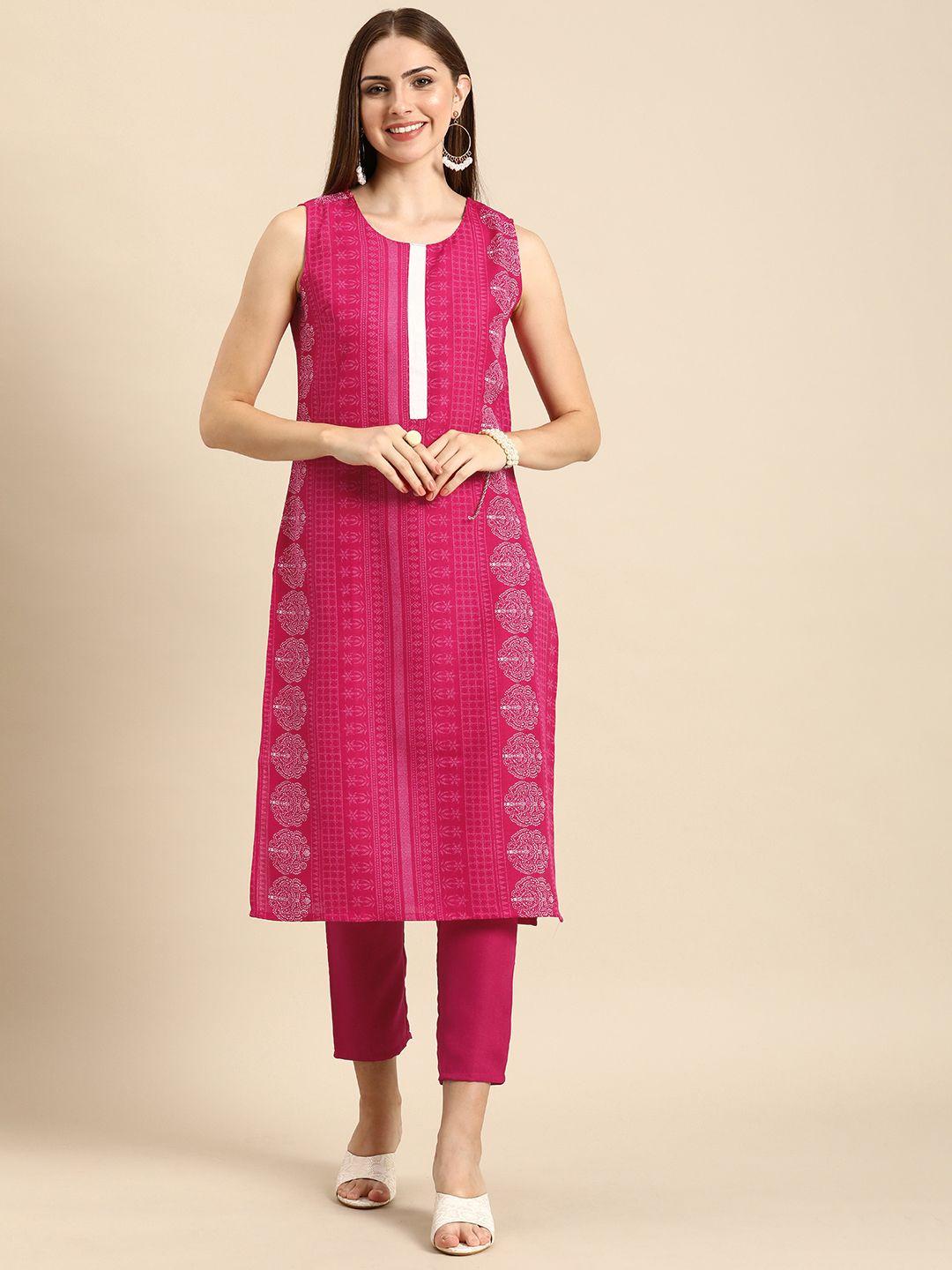 anouk women ethnic motifs printed kurta with trousers