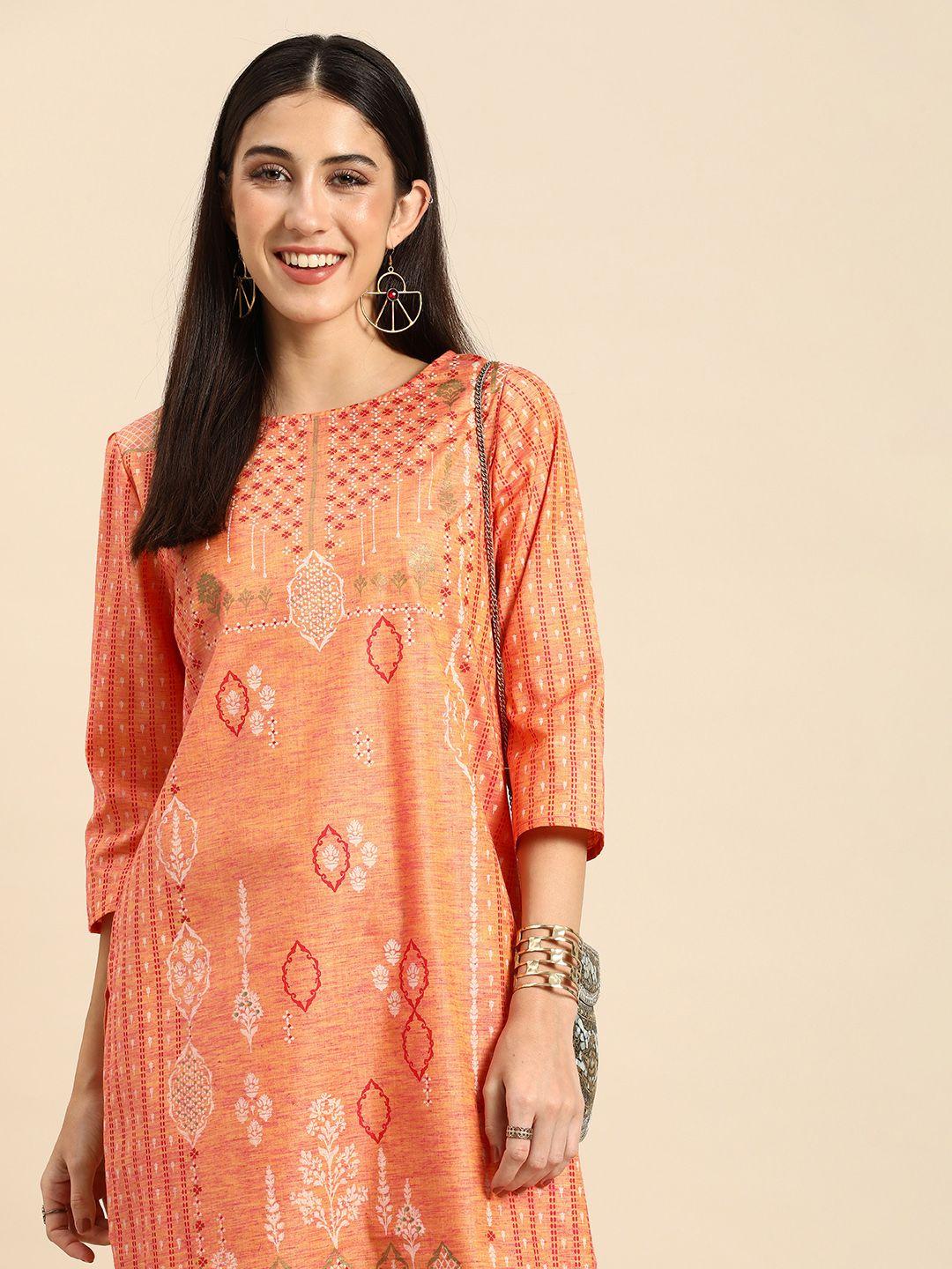 anouk women ethnic motifs printed printed kurta