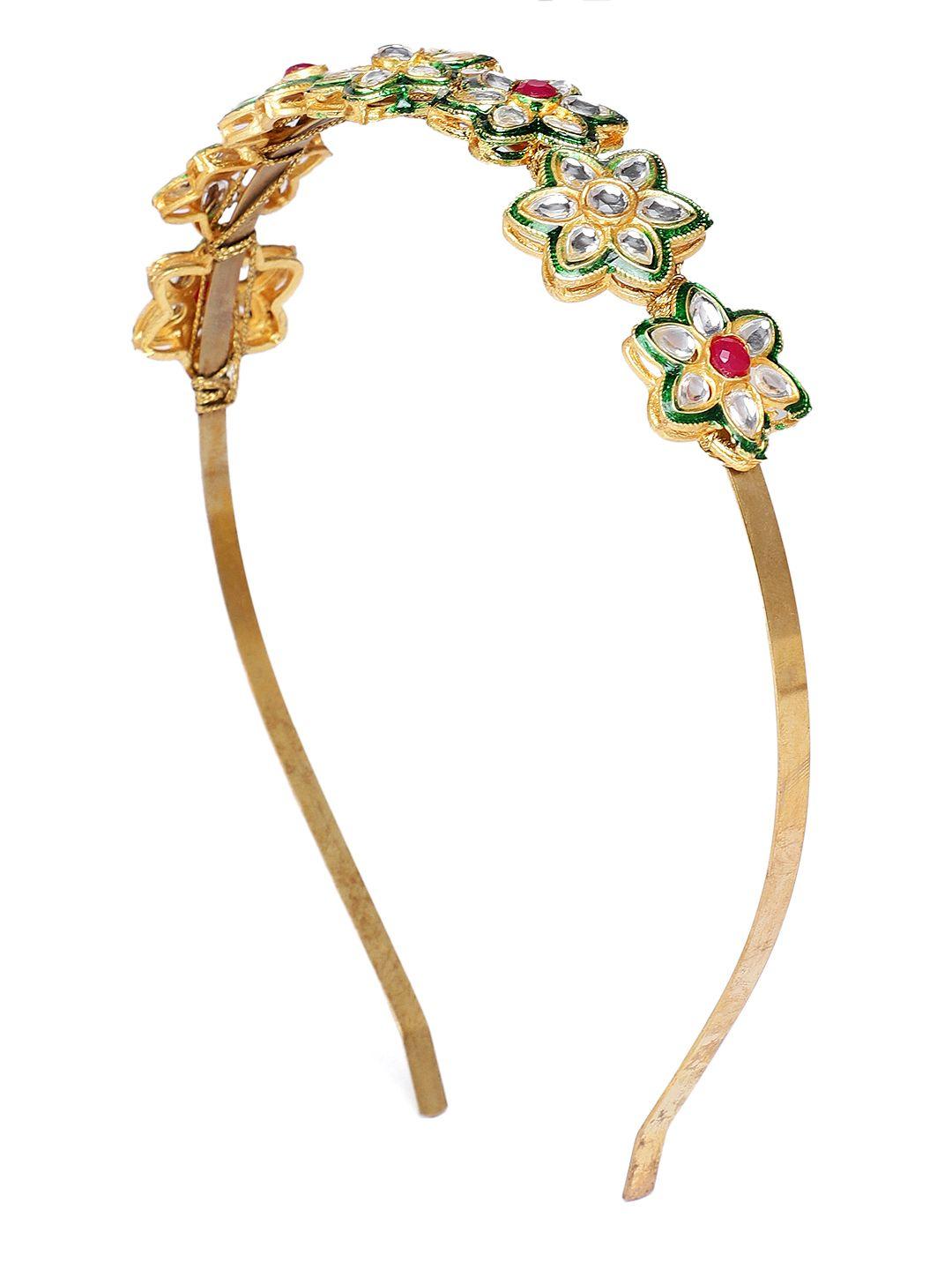 anouk women gold-plated embellished hairband