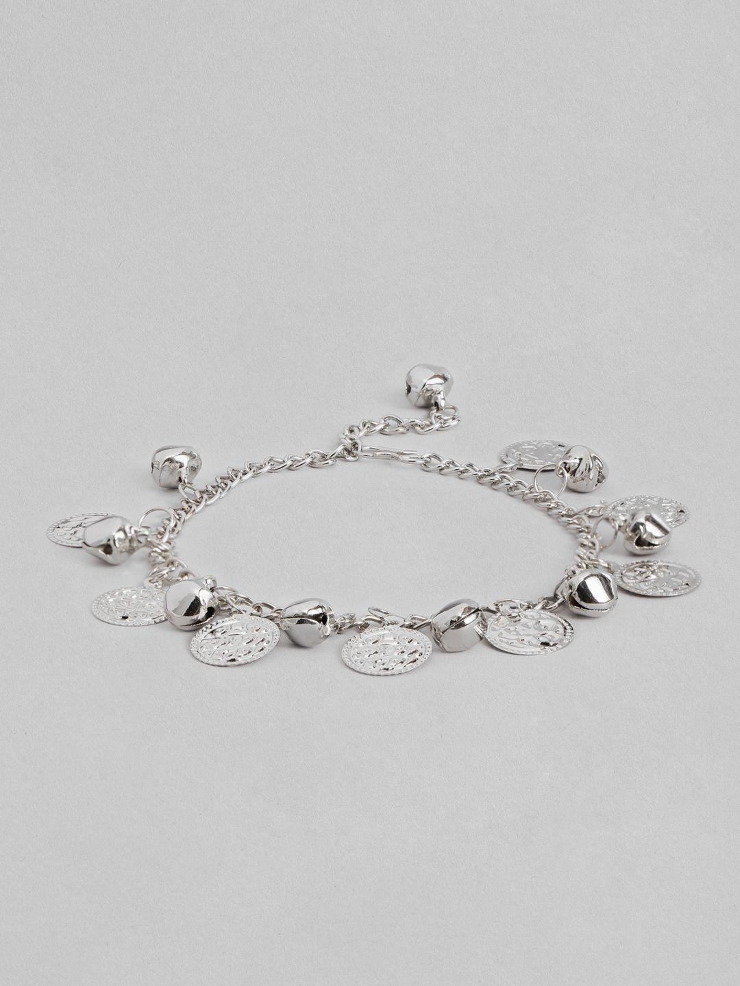 anouk women silver-plated anklet