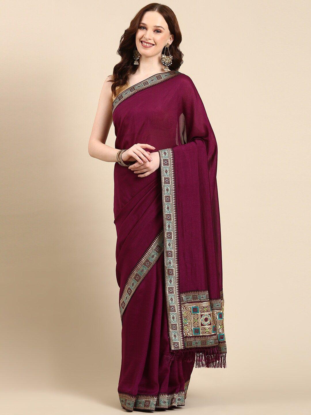 anouk woven design border zari patola saree