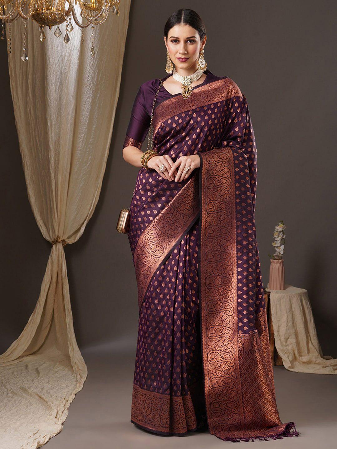 anouk woven design zari banarasi saree