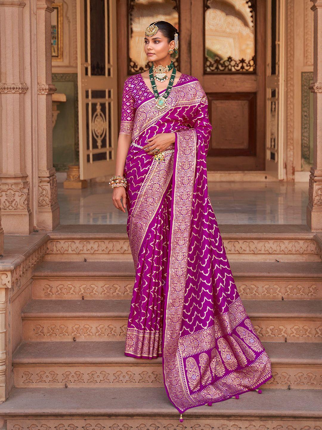 anouk woven design zari banarasi saree