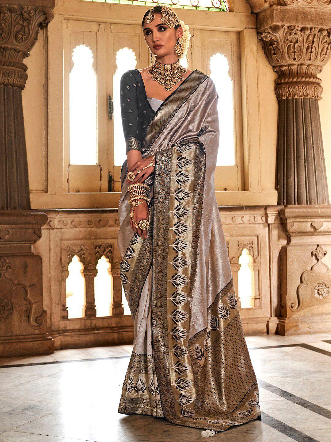 anouk woven design zari banarasi saree