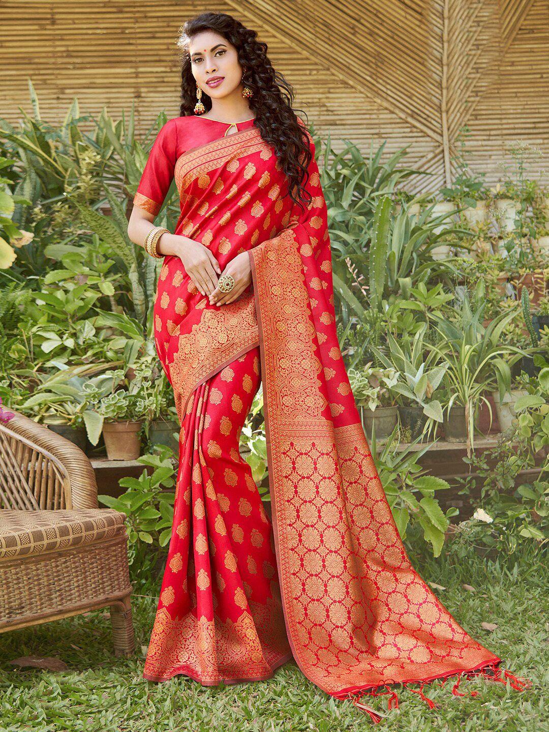 anouk woven design zari banarasi saree