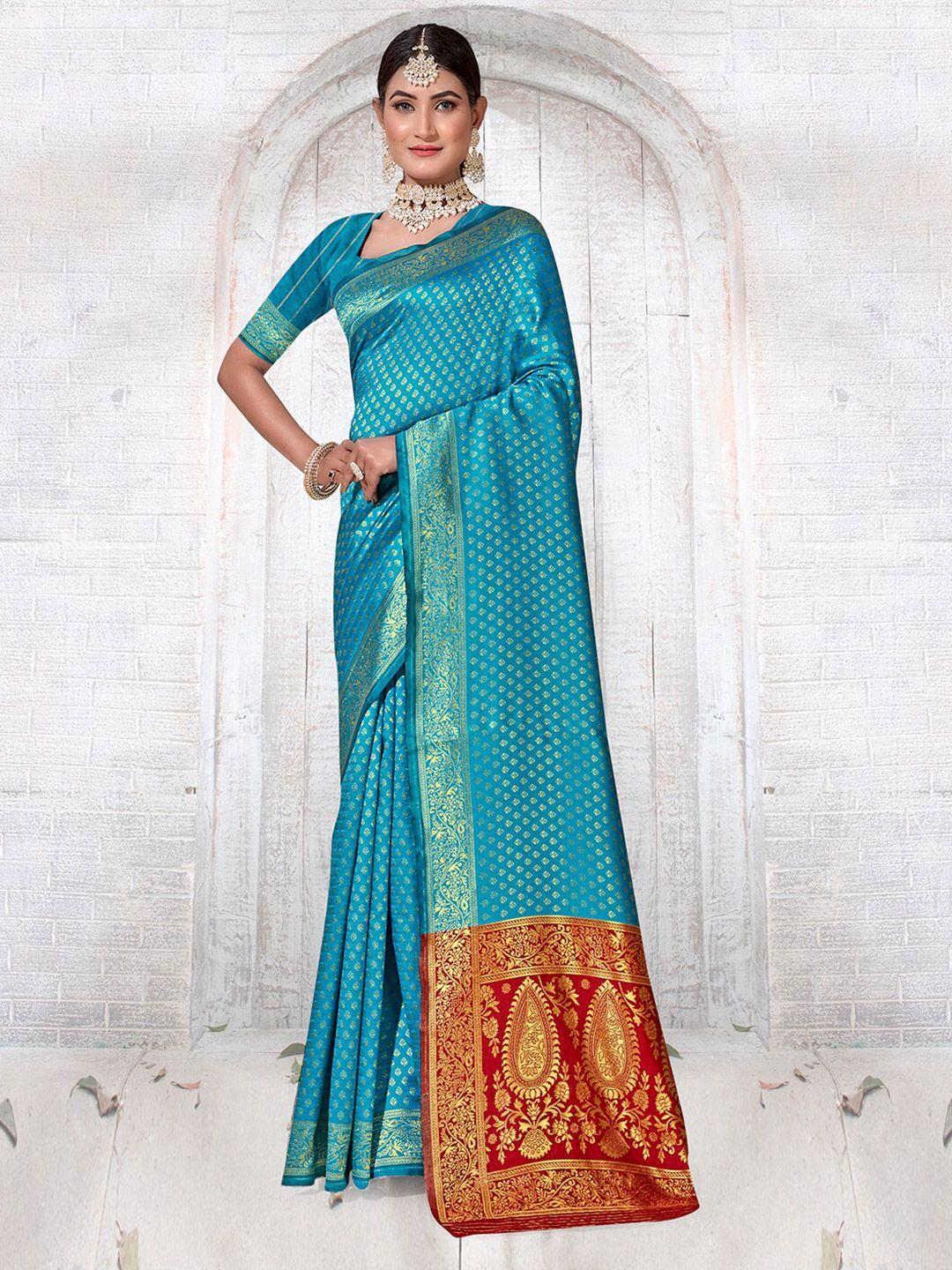 anouk woven design zari organza saree