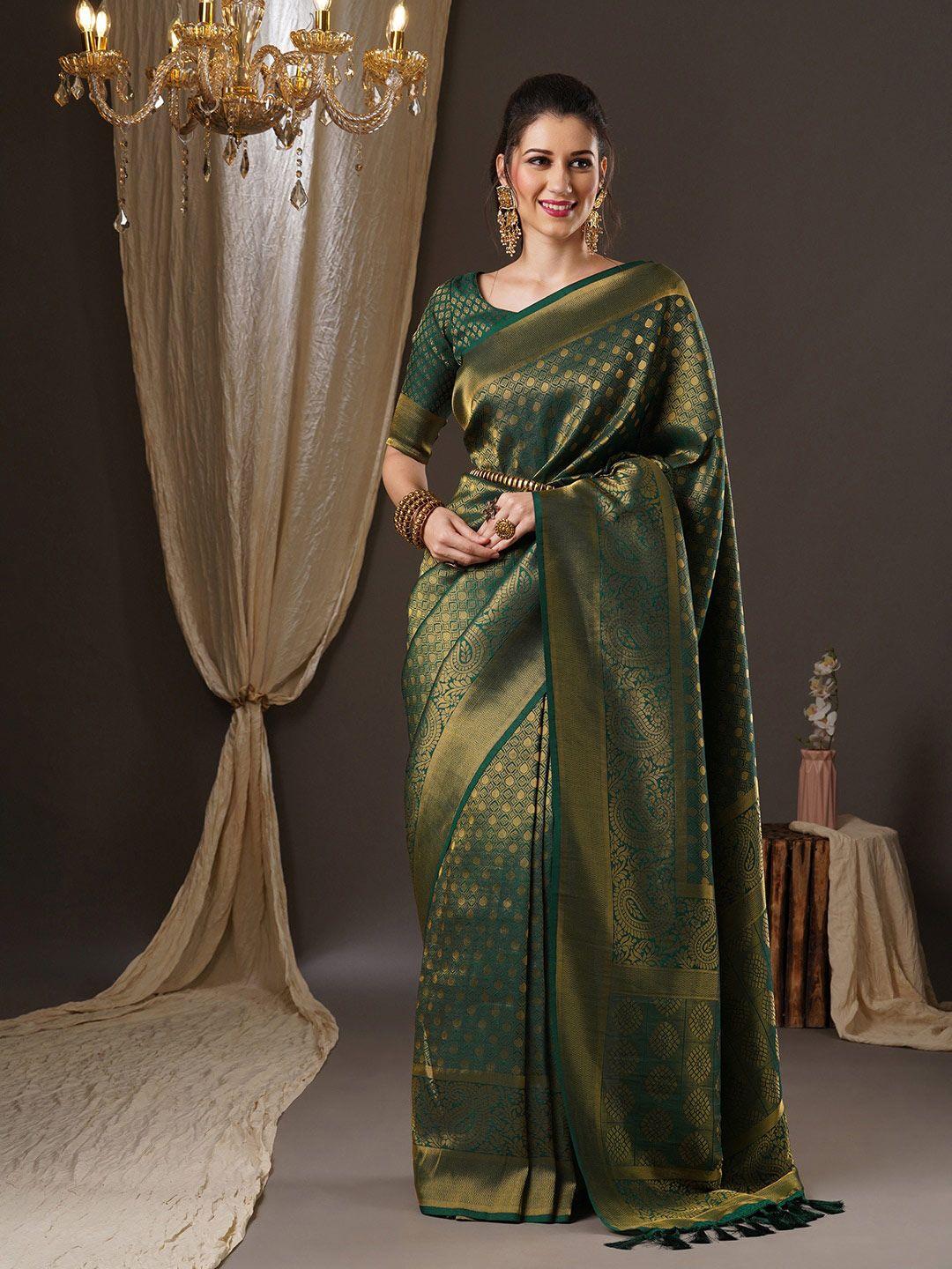 anouk woven design zari pure georgette kanjeevaram saree