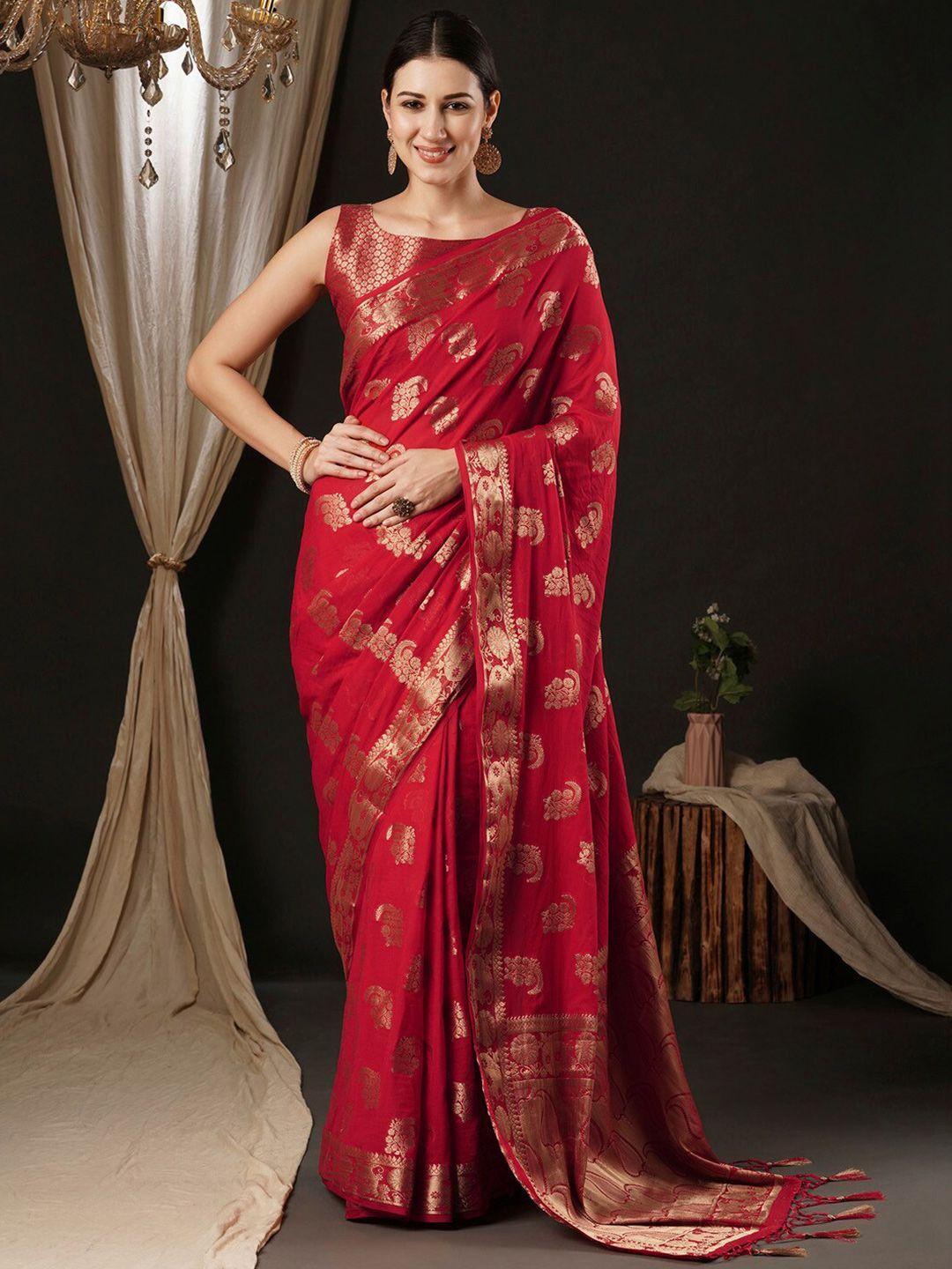 anouk woven design zari pure georgette kanjeevaram saree