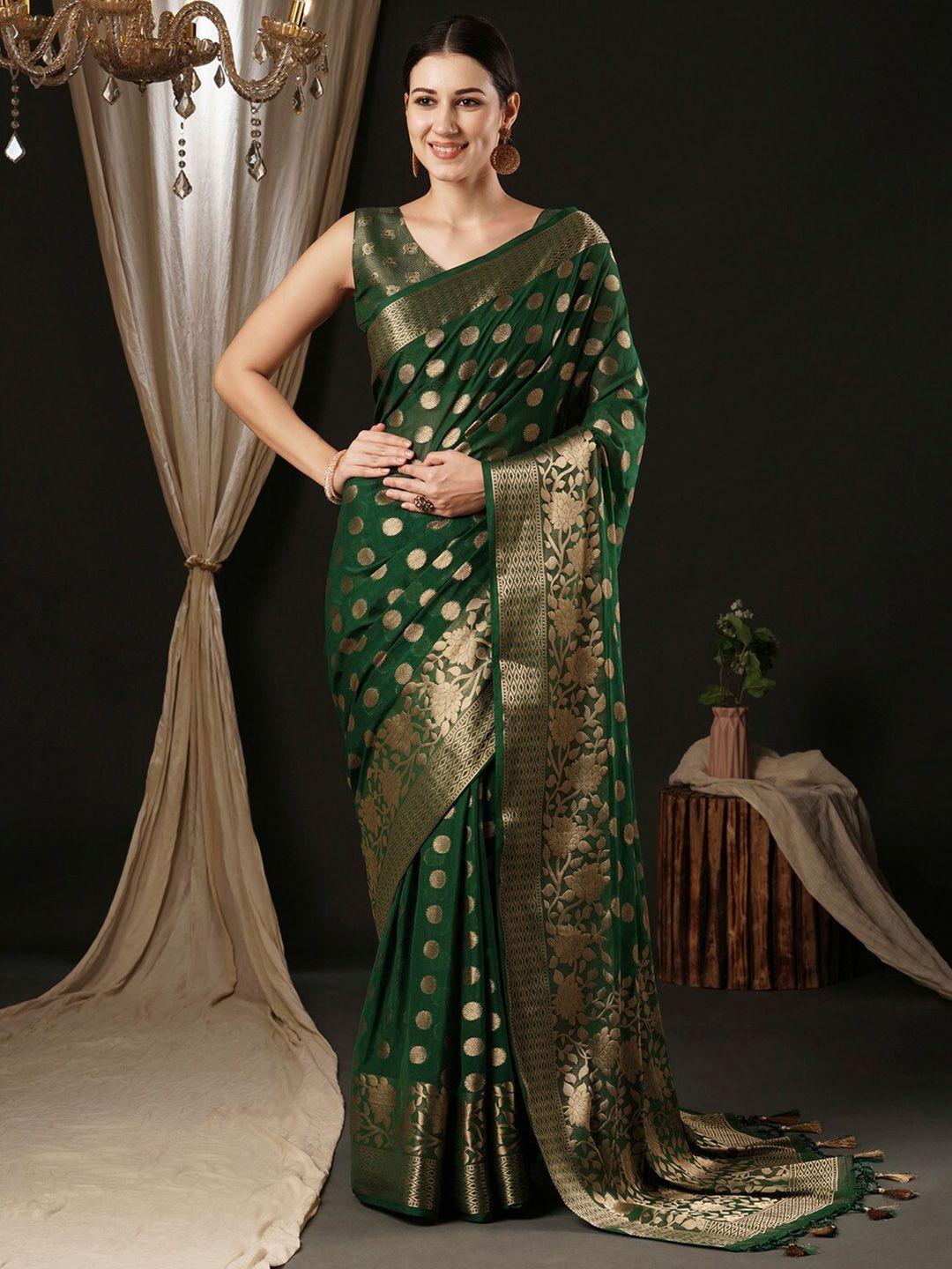 anouk woven design zari pure georgette kanjeevaram saree