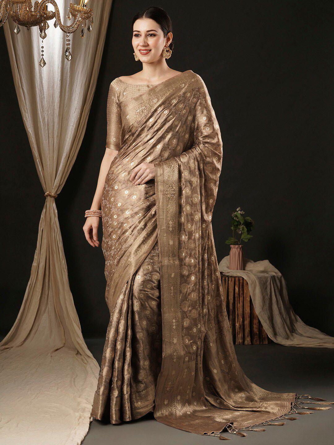 anouk woven design zari satin banarasi saree