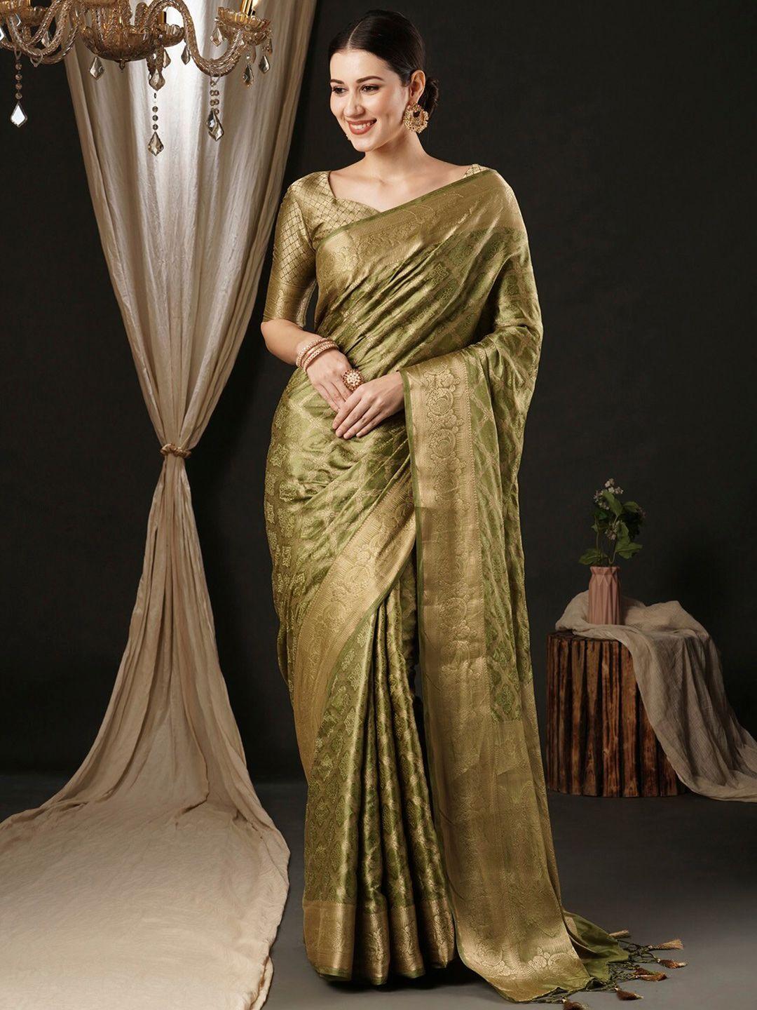 anouk woven design zari satin banarasi saree