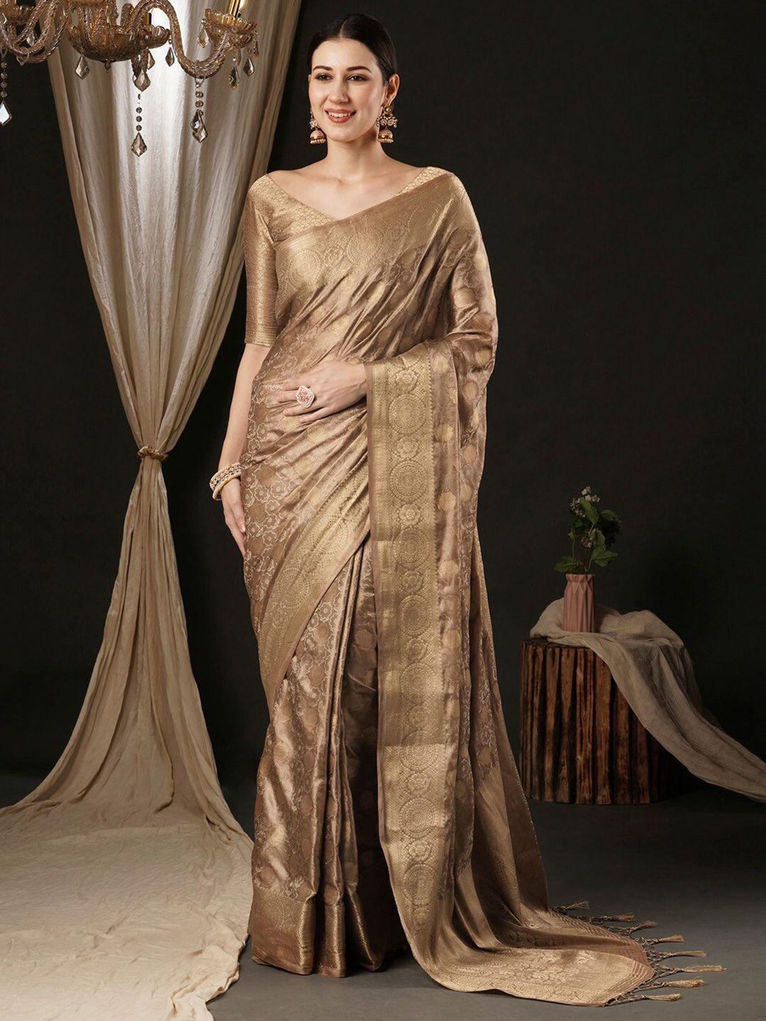 anouk woven design zari satin banarasi saree