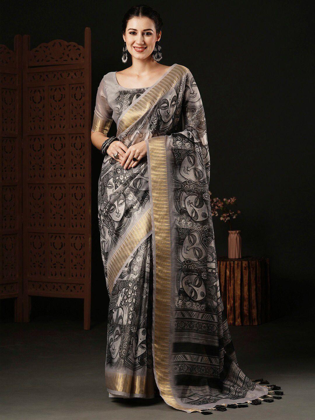 anouk zari organza sungudi saree