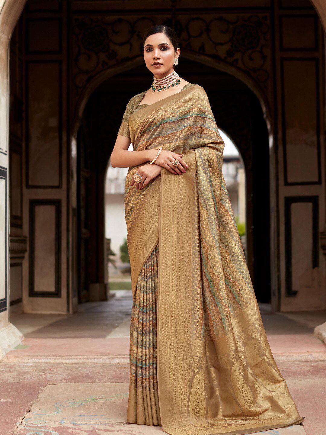 anouk zari satin designer banarasi saree