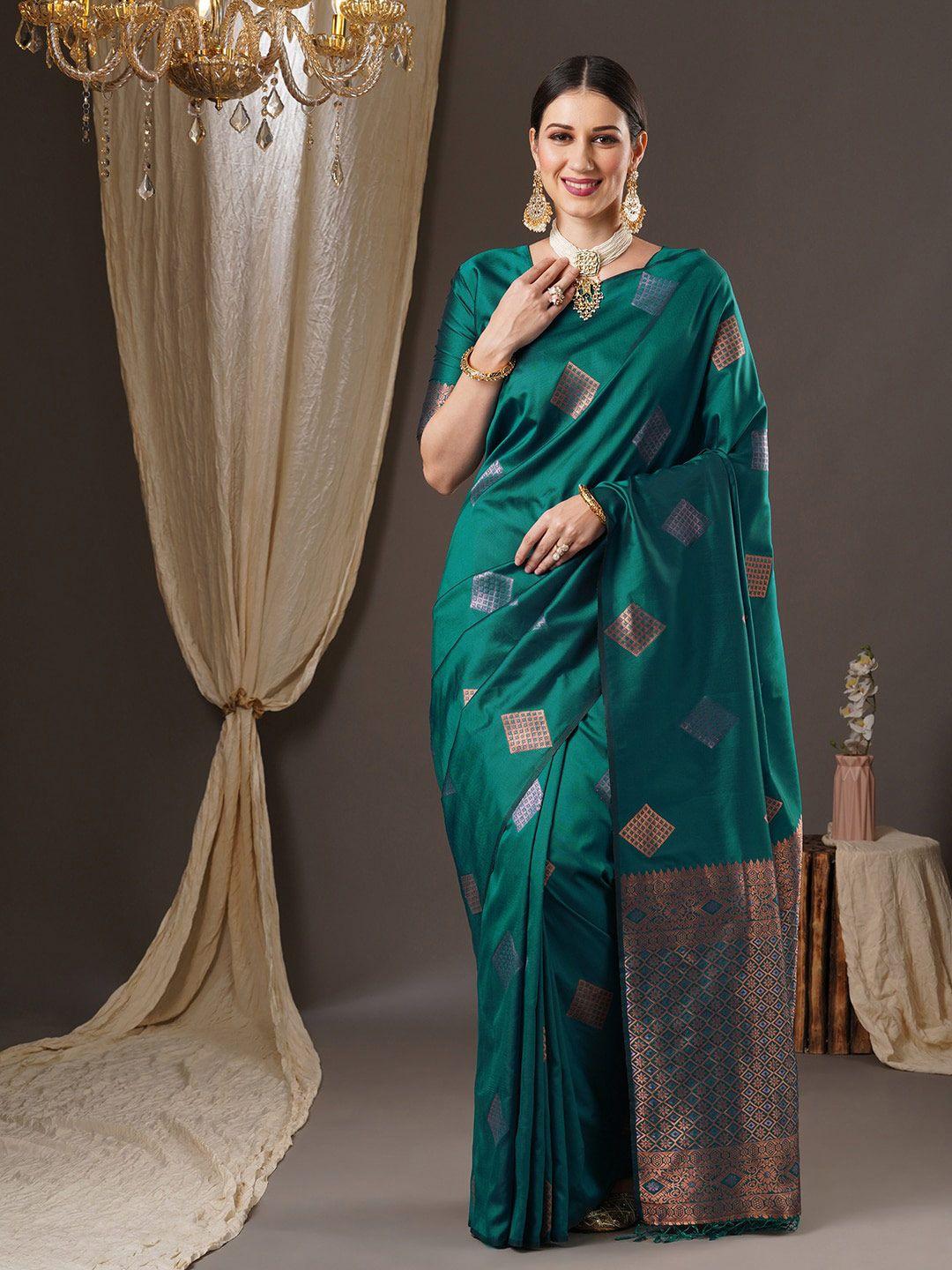 anouk zari silk blend banarasi saree