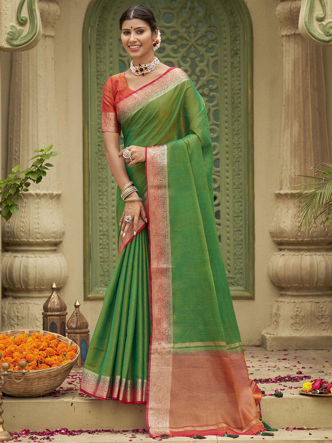 anouk zari silk blend banarasi saree