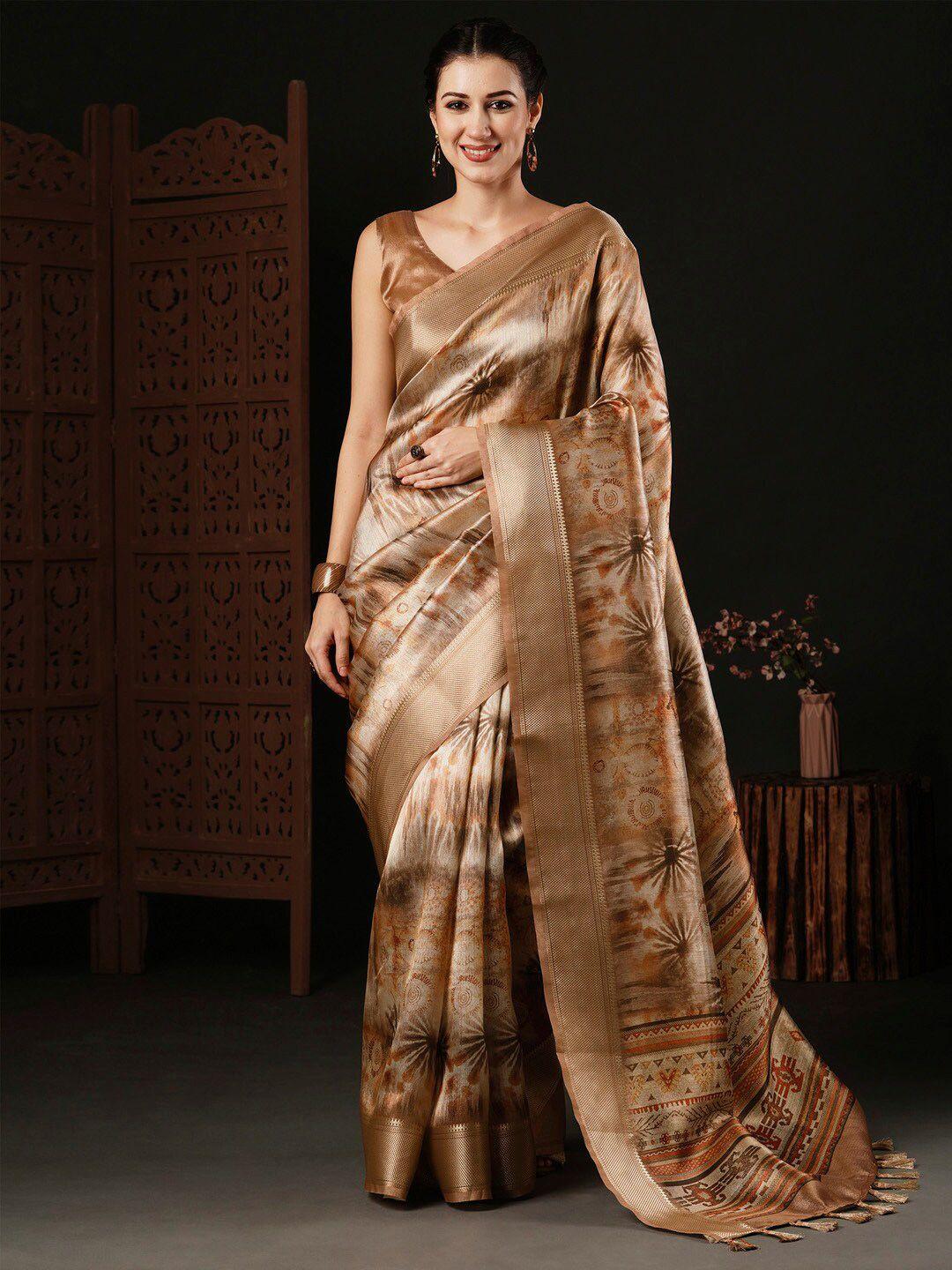 anouk zari silk blend sungudi saree