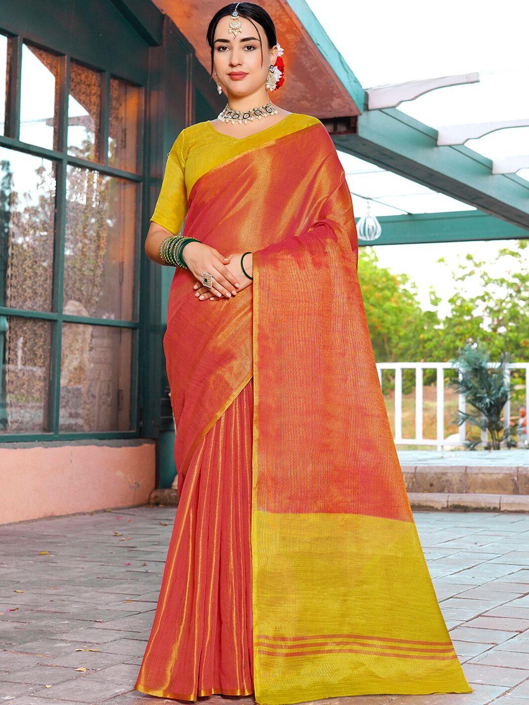 anouk zari tissue saree