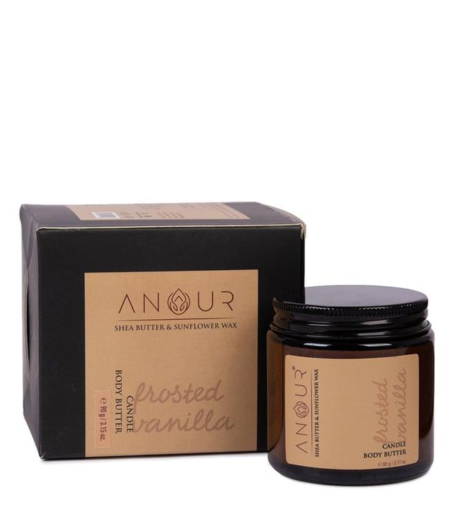 anour frosted vanilla candle body butter - 90 gm