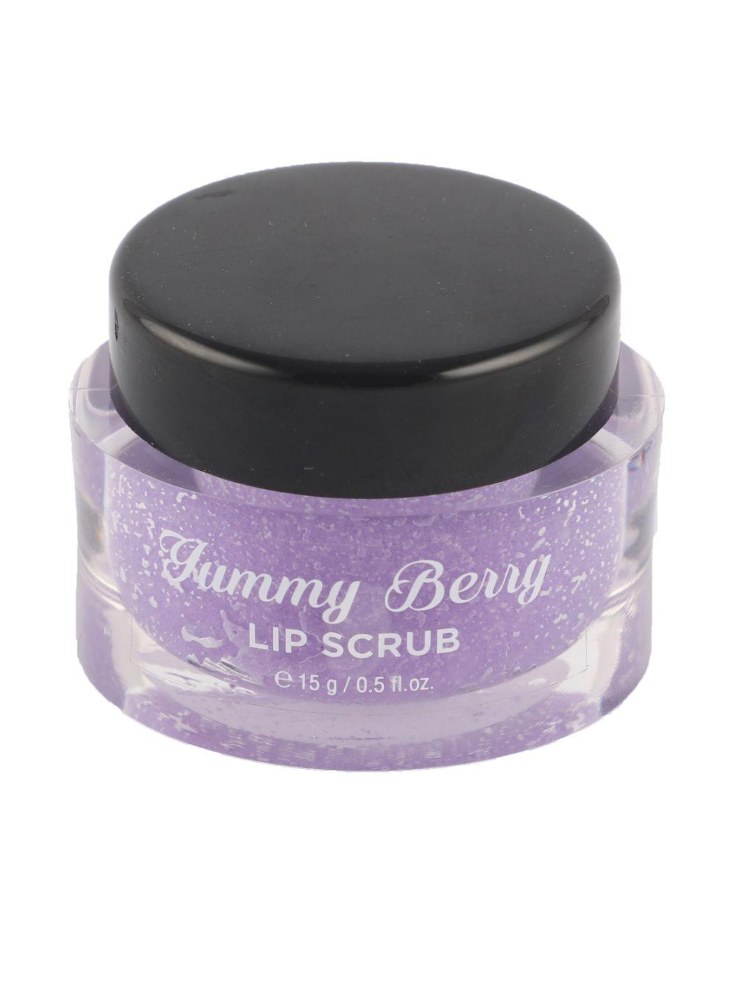 anour yummy berry lip scrub with jojoba oil & shea butter for soft & smooth lips - 15g