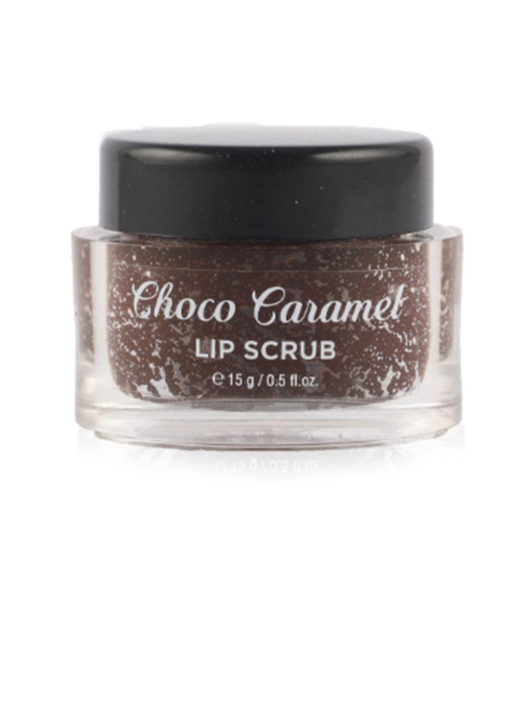 anour choco caramel lip scrub with jojoba oil & shea butter for soft & smooth lips - 15g