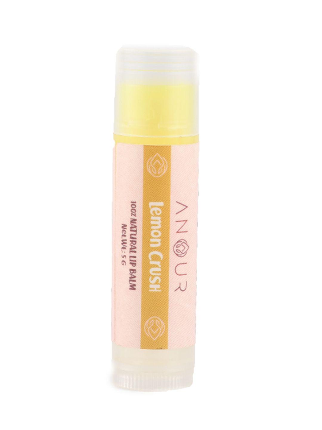 anour lemon crush lip balm with shea & cocoa butter for chapped & dry lips - 5g