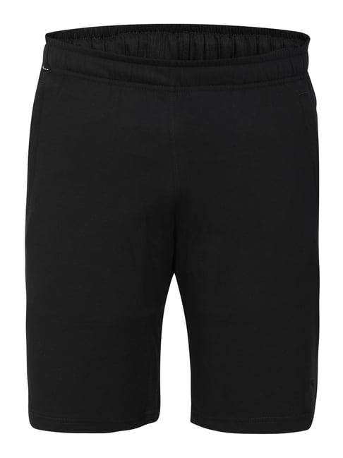 anta black regular fit shorts