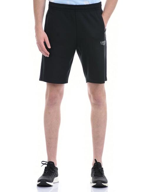 anta black relaxed fit sports shorts