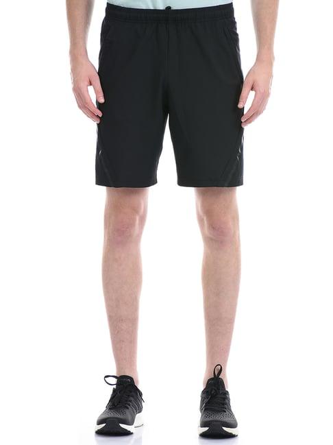 anta black relaxed fit sports shorts