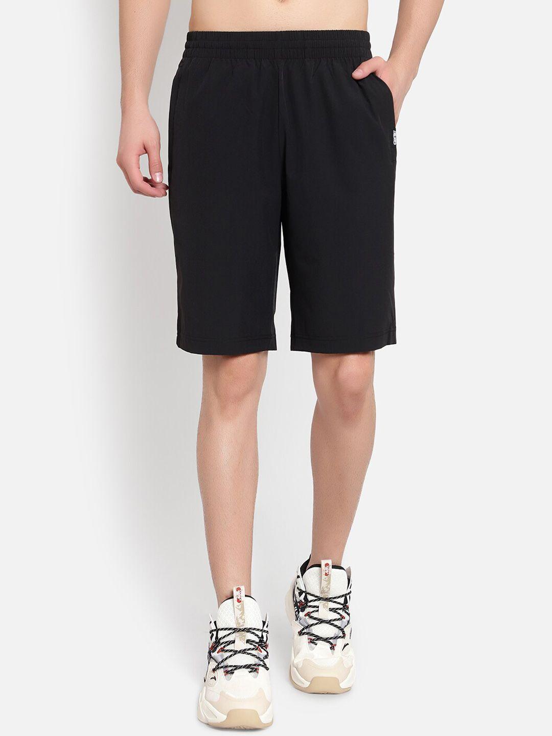 anta men black outdoor sports shorts