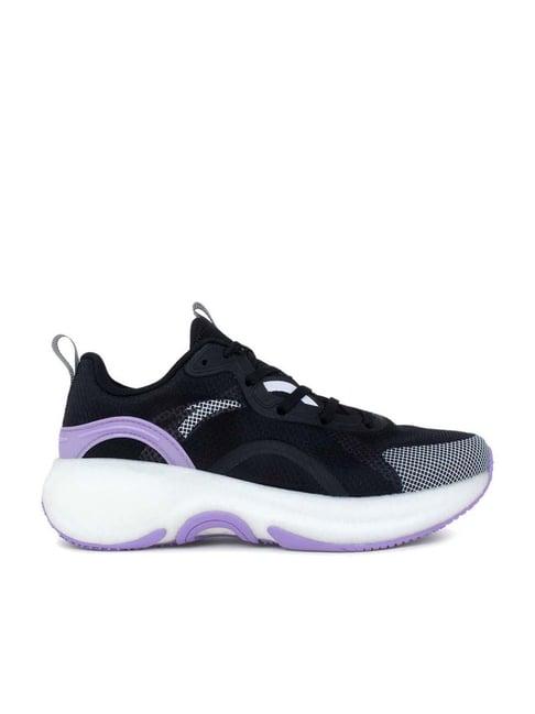 anta women's a-flash bubble 3. black running shoes