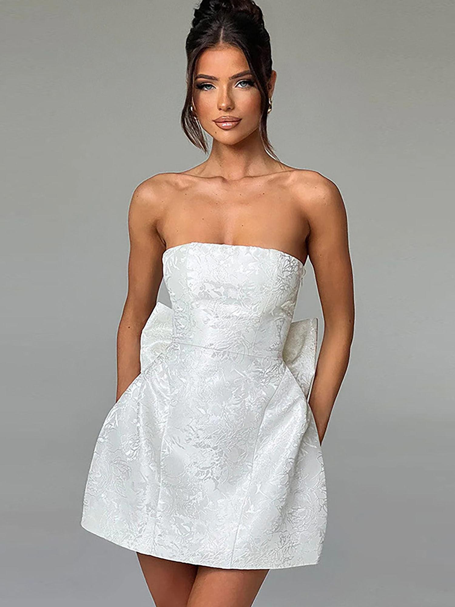 antalya white mini dress