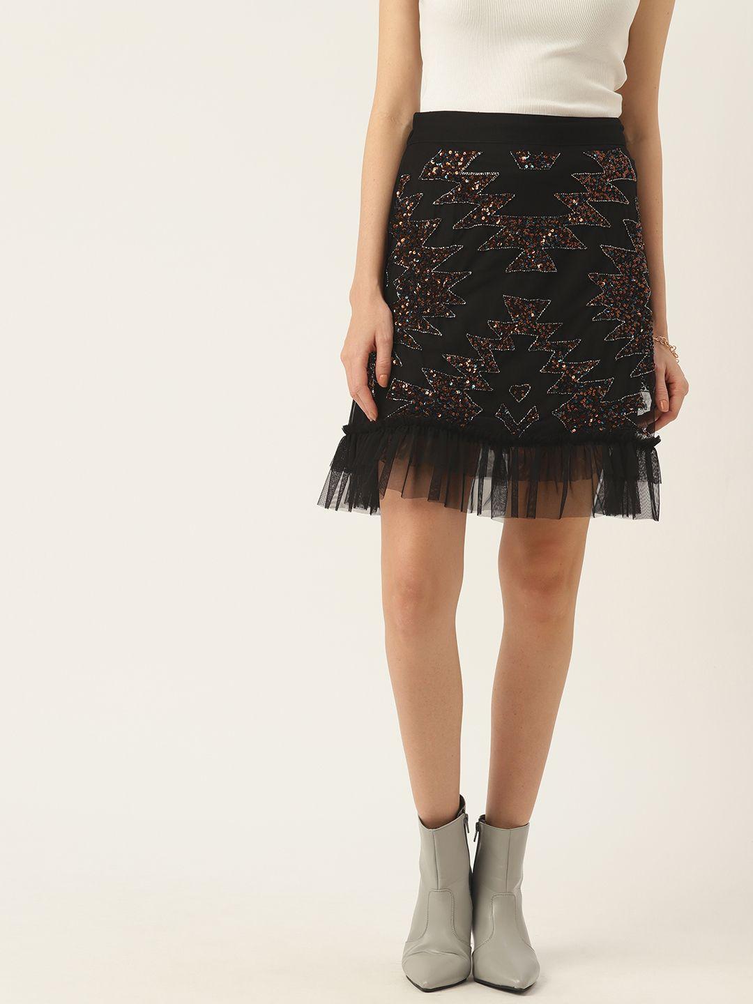 antheaa embellished mini skirt