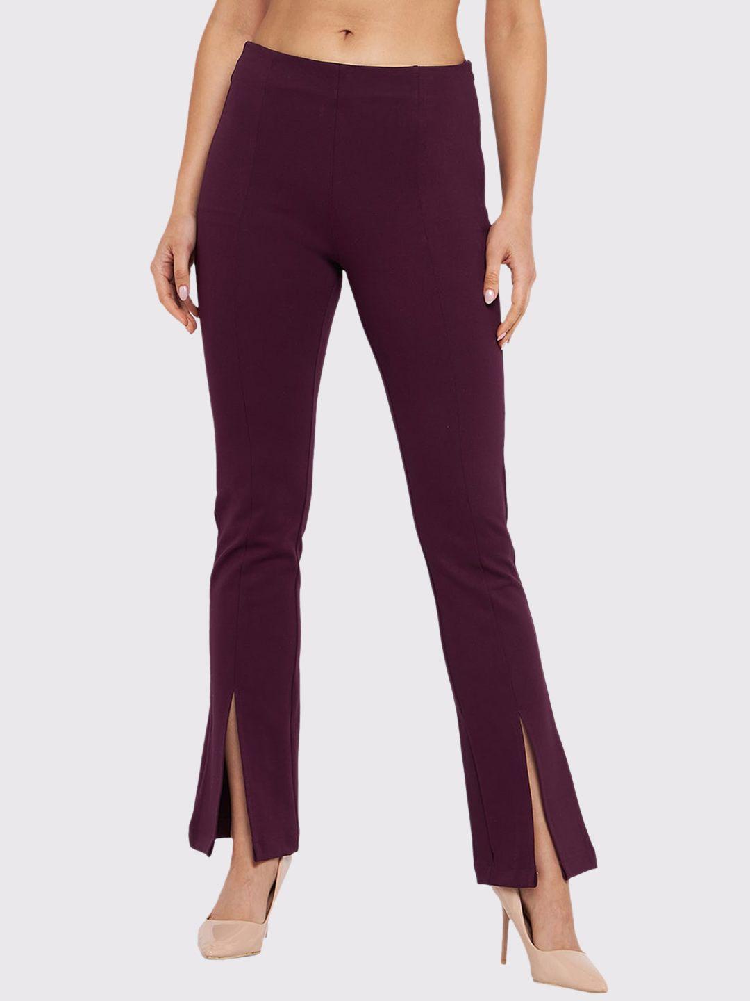 antheaa women classic flared high-rise trousers