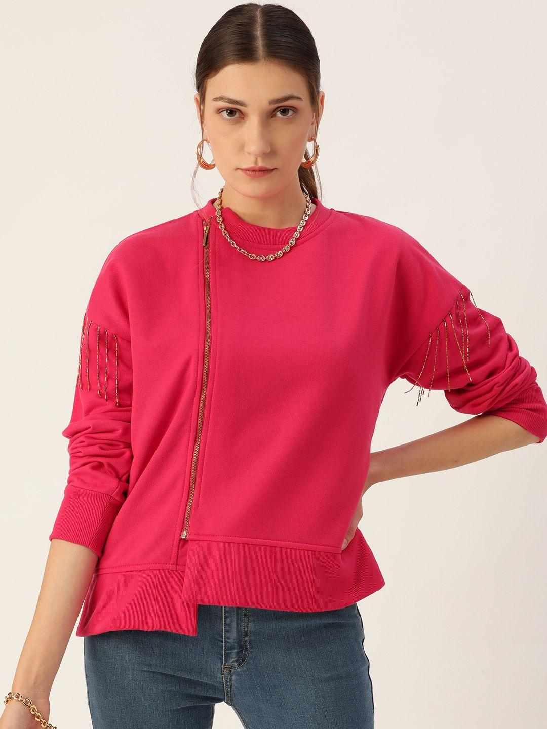 antheaa women pink sweatshirt