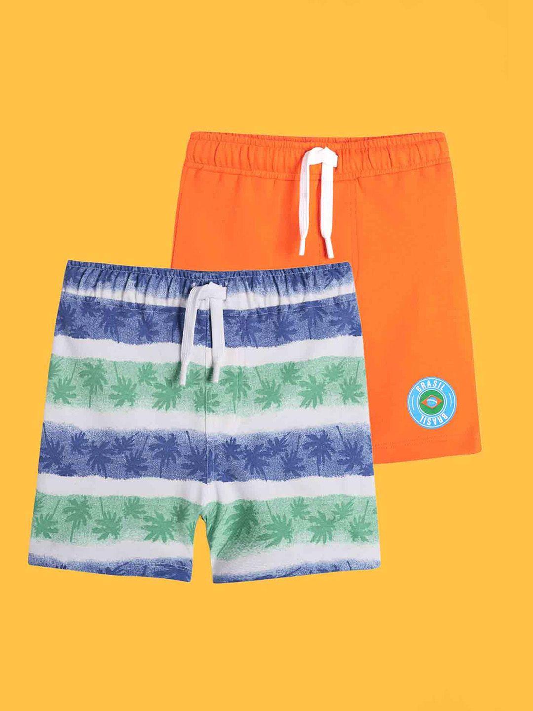 anthrilo boys pack of 2 high-rise cotton shorts