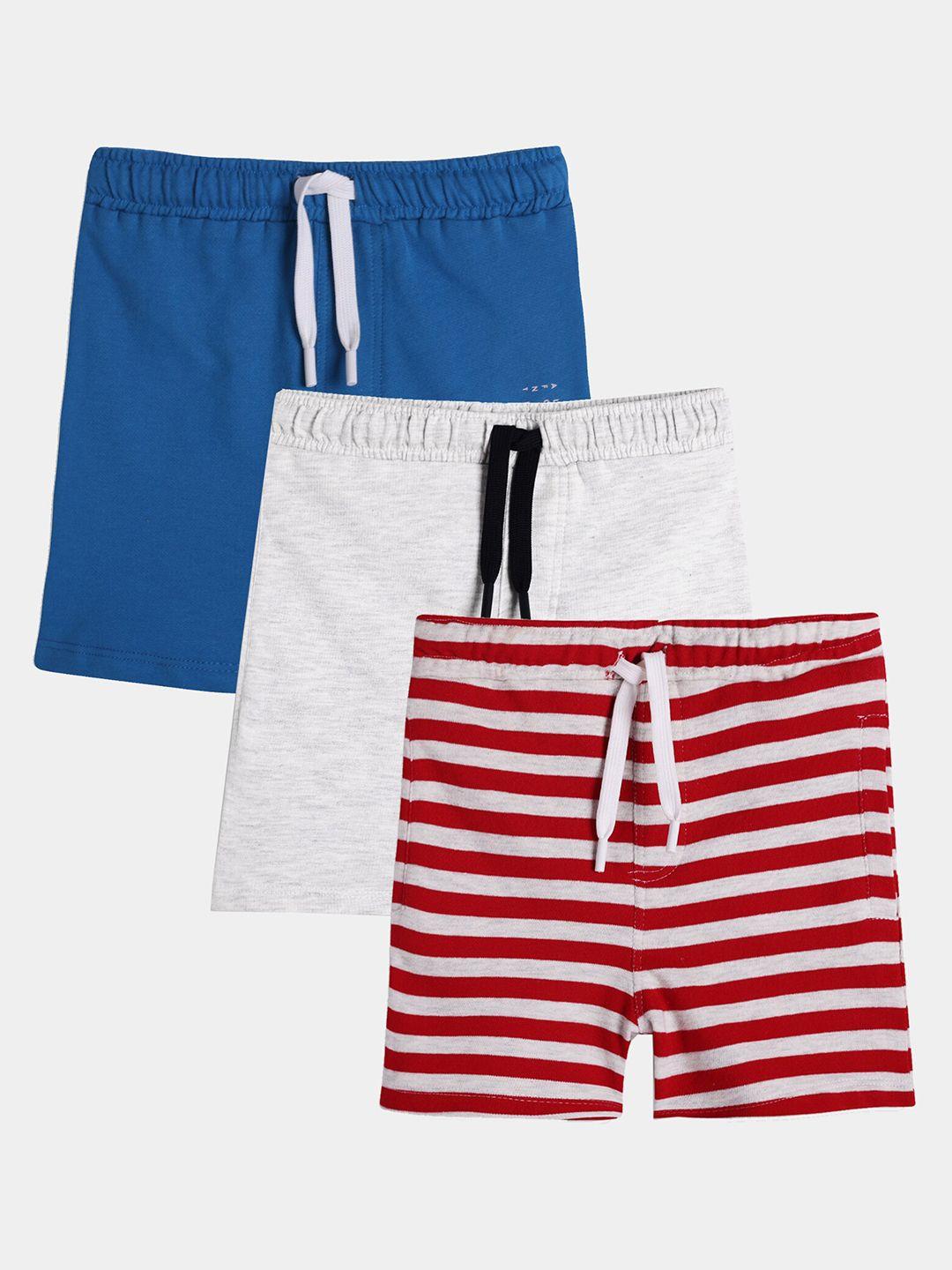 anthrilo boys pack of 3 solid cotton shorts