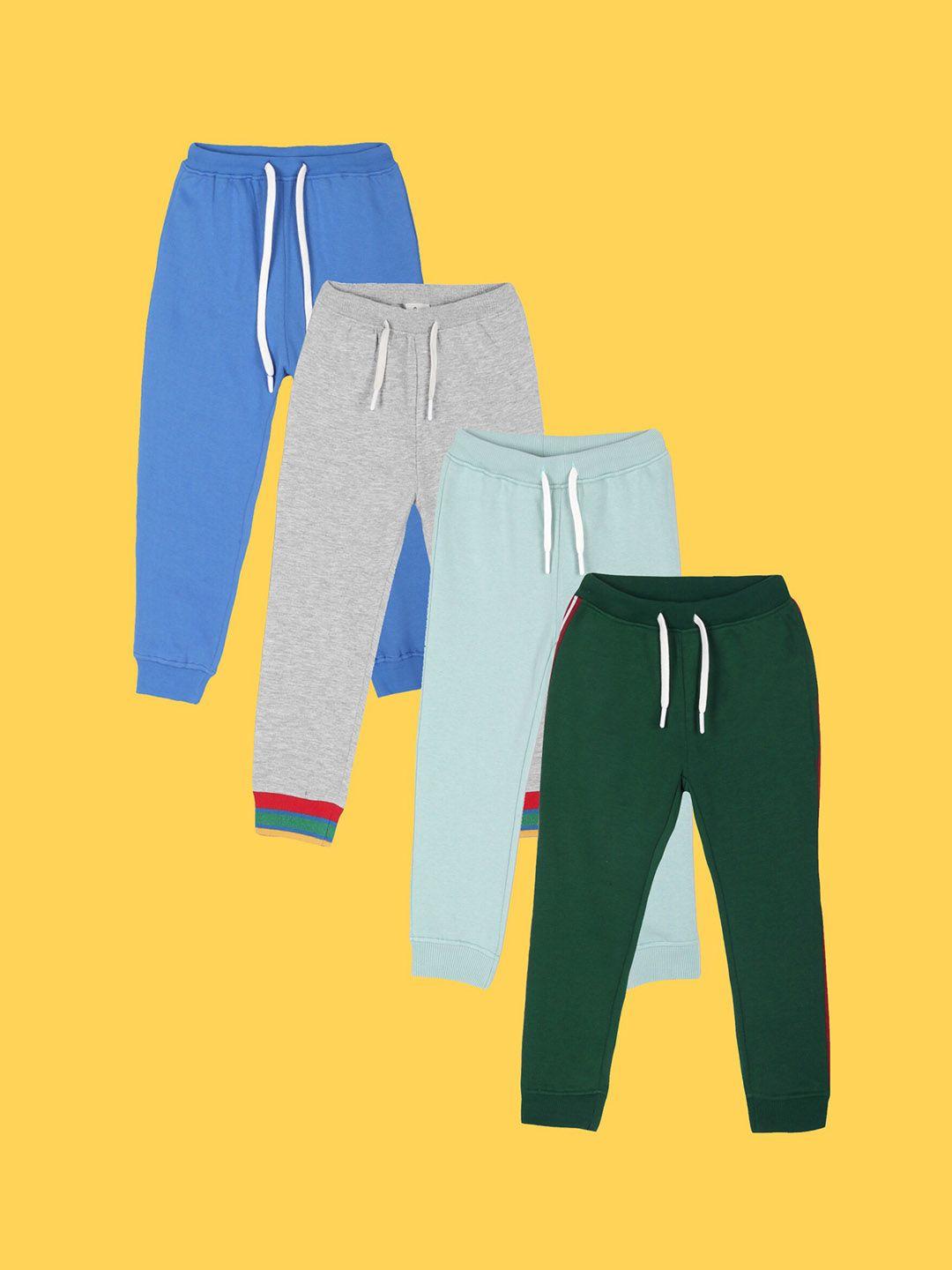 anthrilo boys pack of 4 relaxed fit fleece joggers