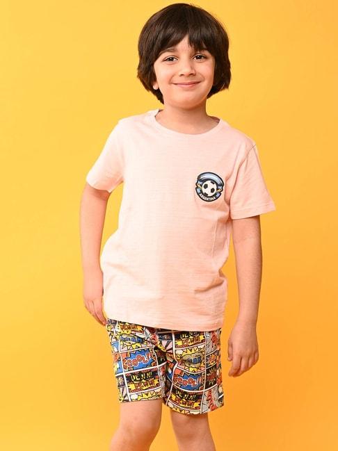 anthrilo-kids-pink-printed-t-shirt-with-shorts