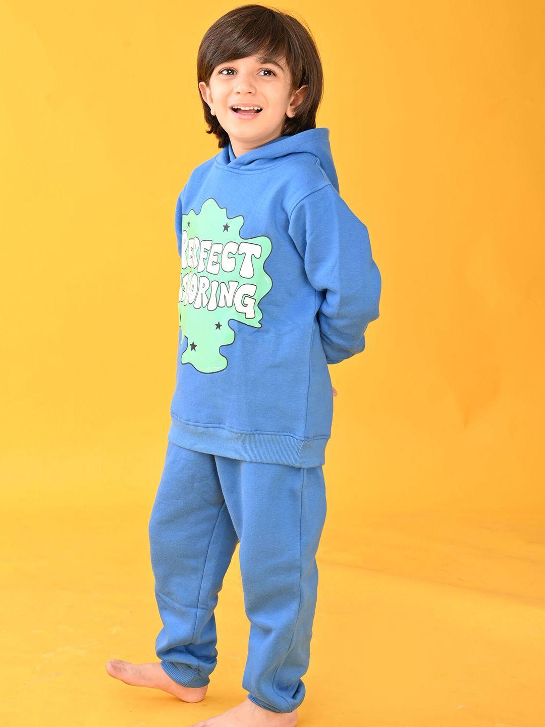 anthrilo boys blue perfect is boring hoodie with jogger set