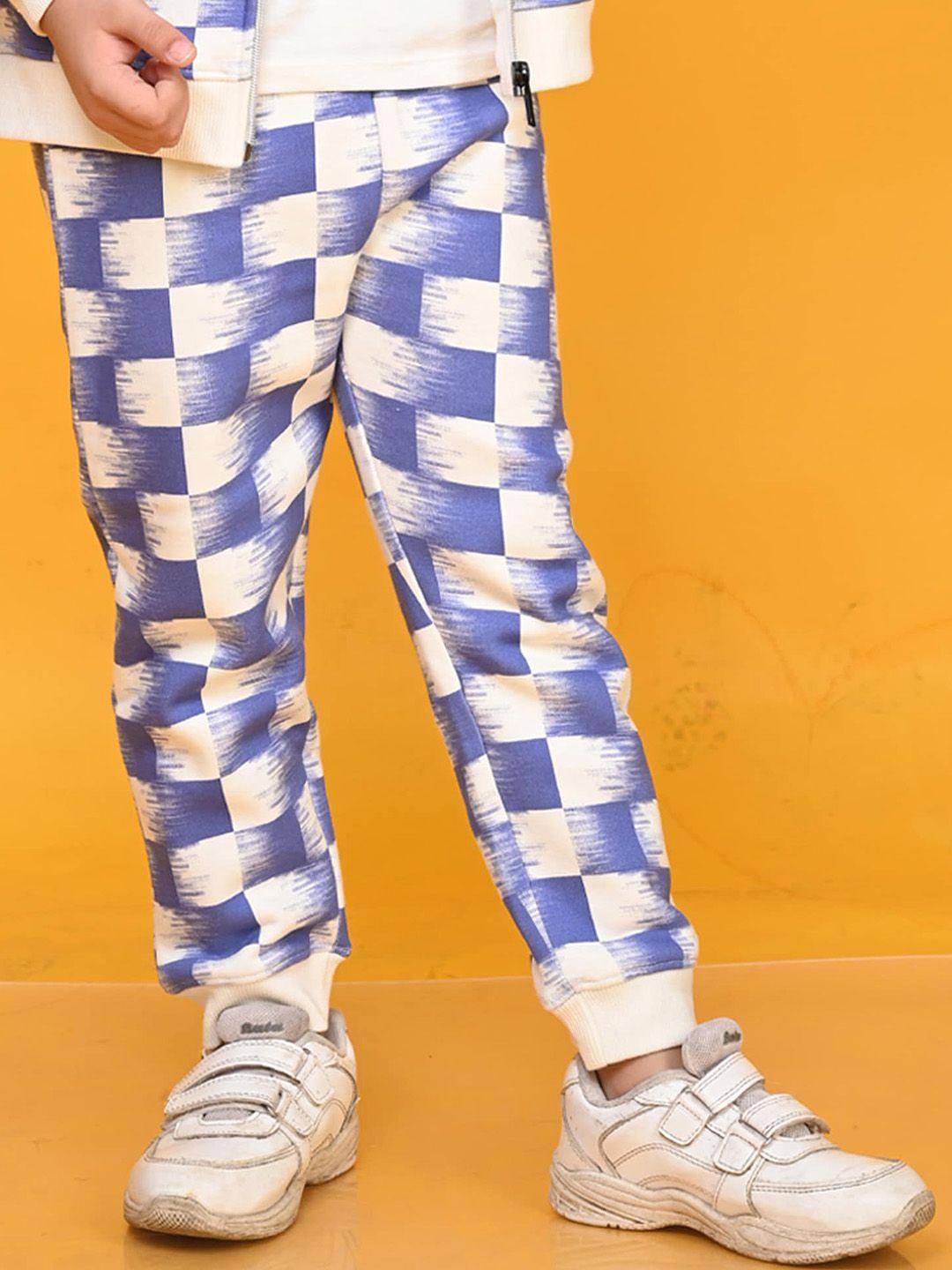 anthrilo boys geometric printed relaxed high-rise fleece joggers
