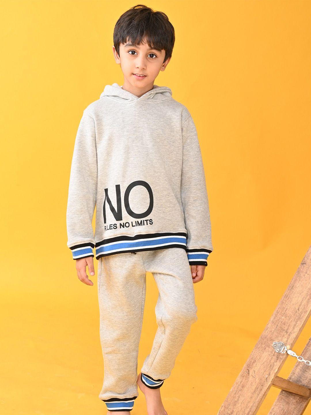 anthrilo boys grey no limits hoodie with jogger set