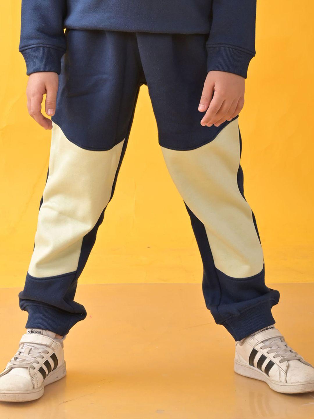 anthrilo boys navy blue relaxed easy wash joggers trousers