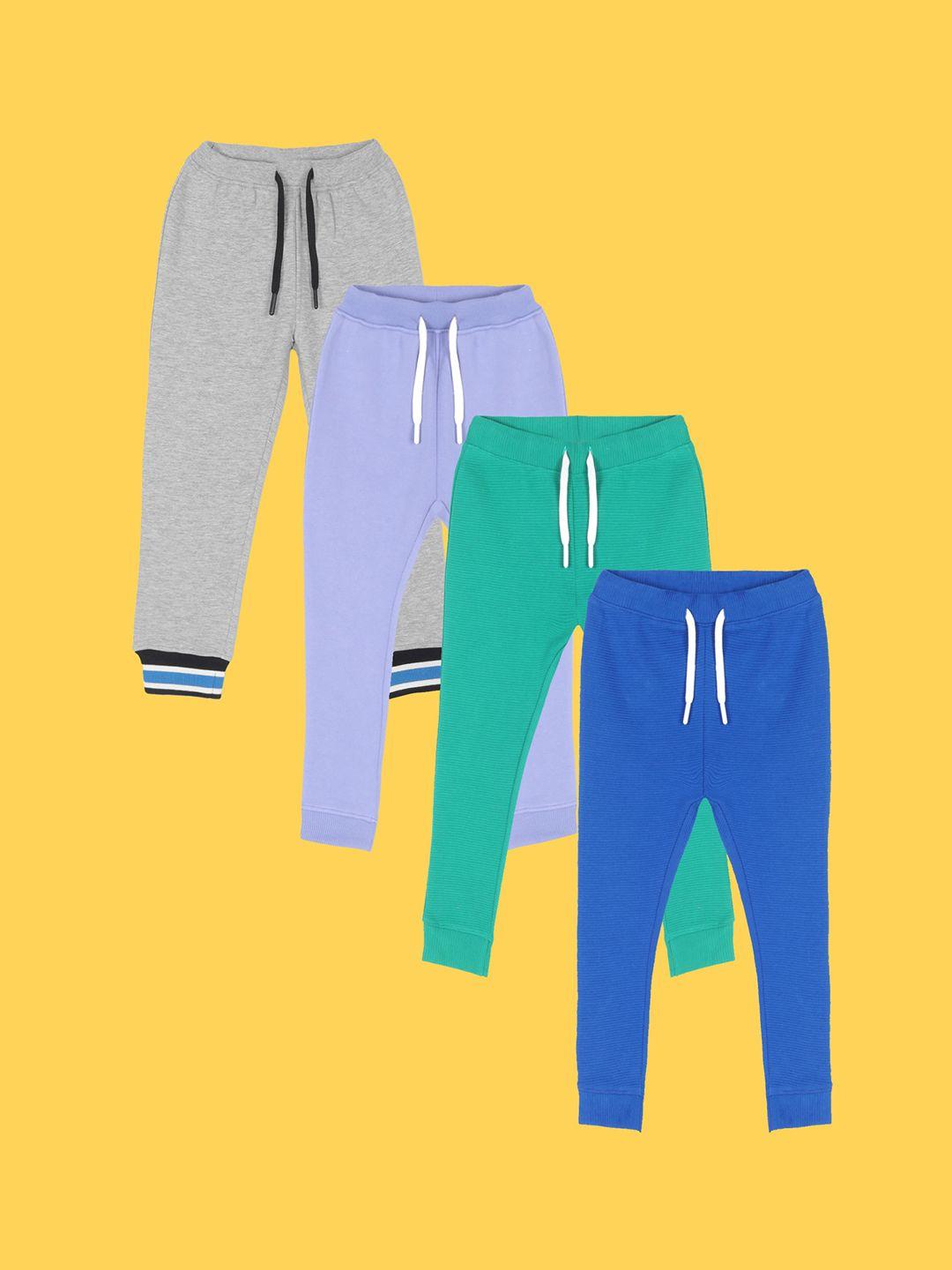 anthrilo boys pack of 4 relaxed easy wash fleece joggers