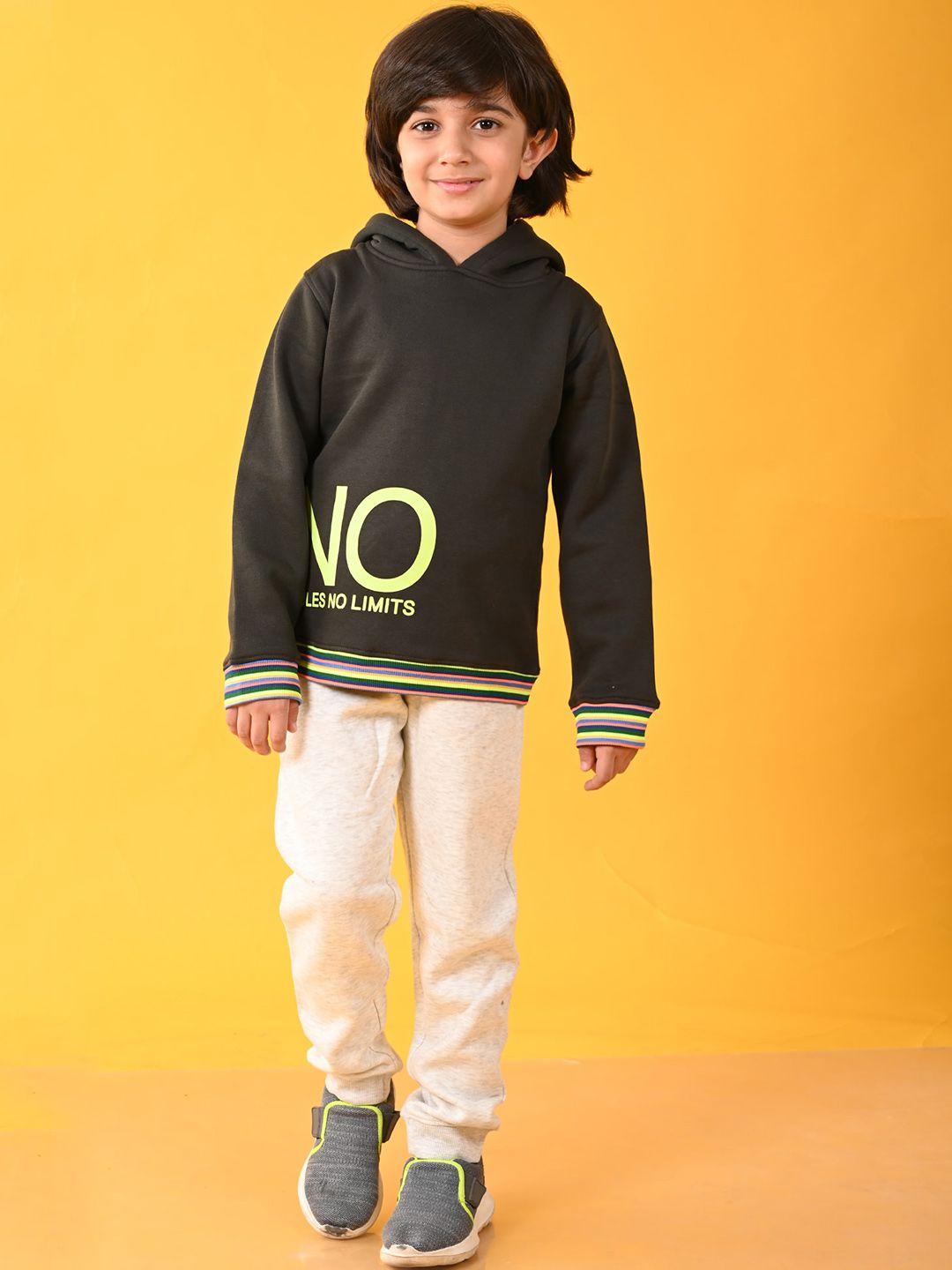 anthrilo boys printed fleece sweatshirt with jogger