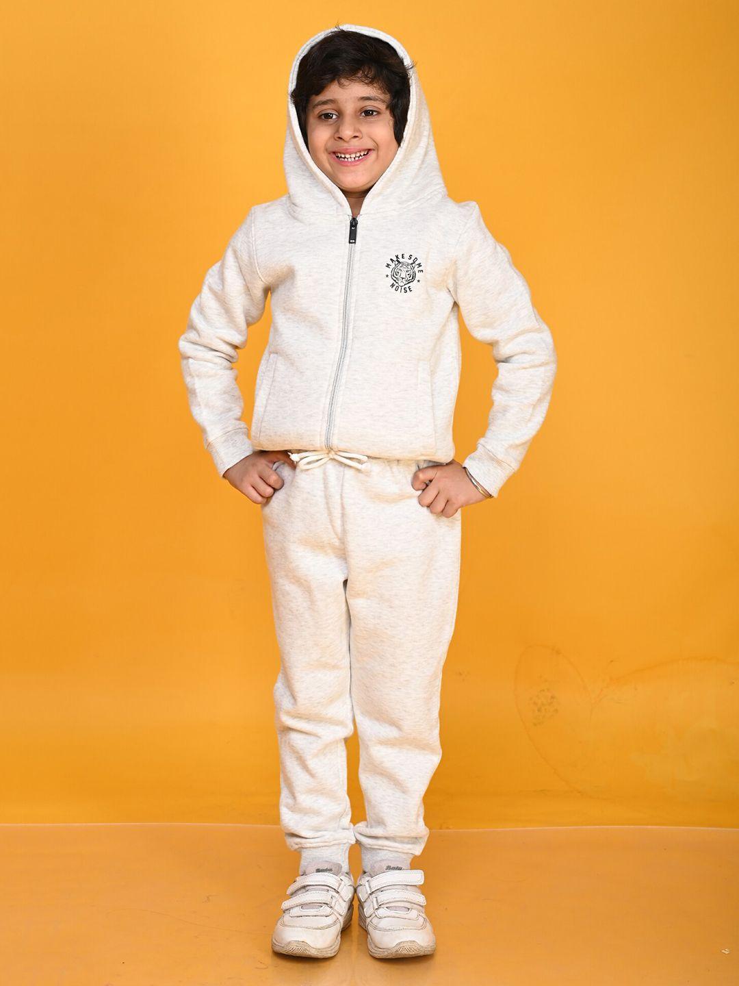 anthrilo boys printed hooded t-shirt with joggers