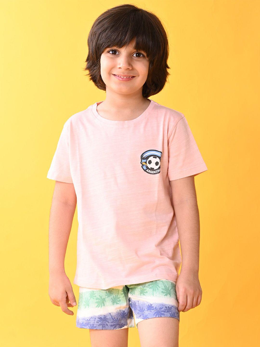 anthrilo boys printed t-shirt with shorts