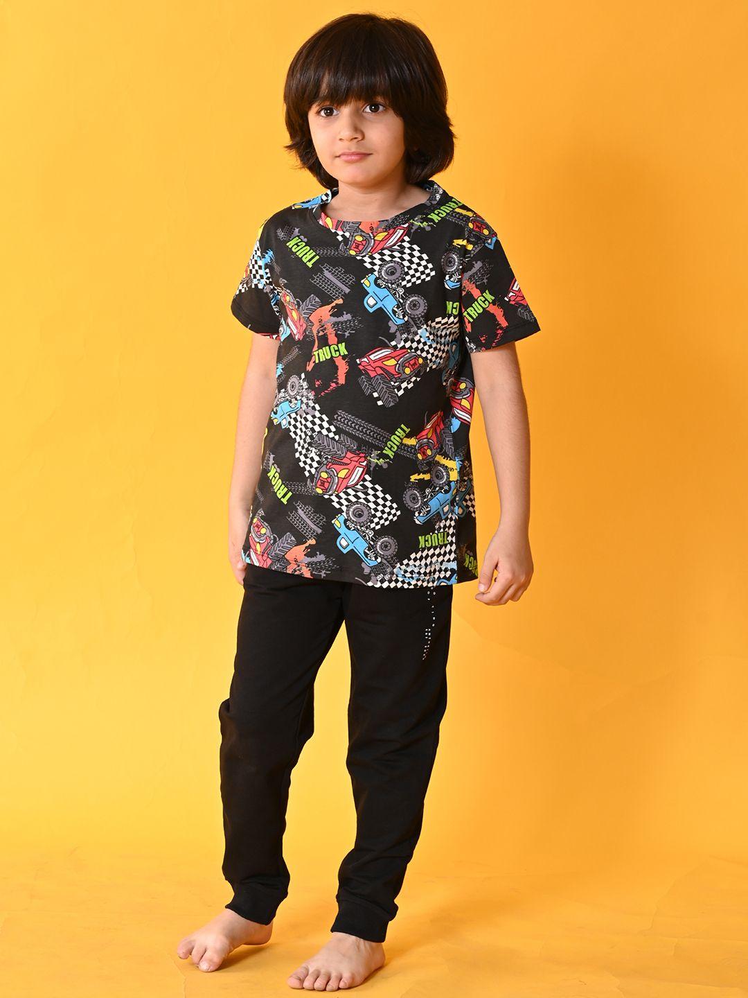 anthrilo boys printed t-shirt with trousers